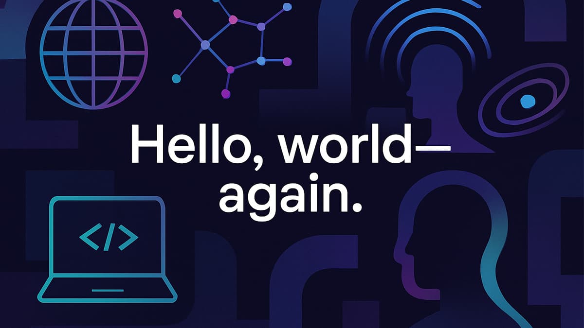 Hello World Again text